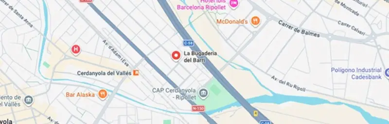 mapa Bugaderia del barri en Ripollet