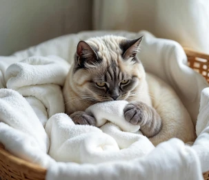 mascota gato bugaderia